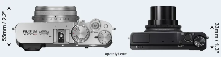 Compare X100VI versus XQ2 top