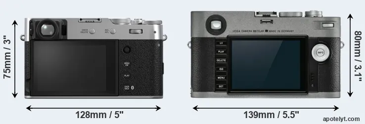 Comparison X100VI or M-E Typ 240 rear