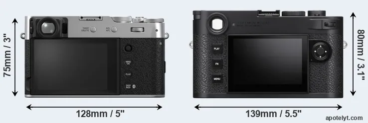 Comparison X100VI or M11 rear