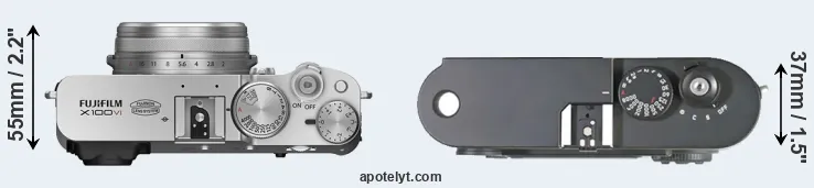 Compare X100VI versus M8 top