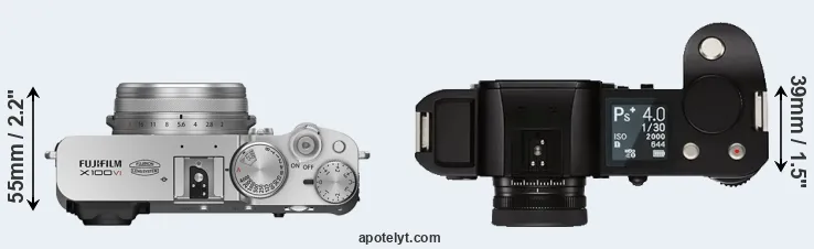 Compare X100VI versus Leica SL top