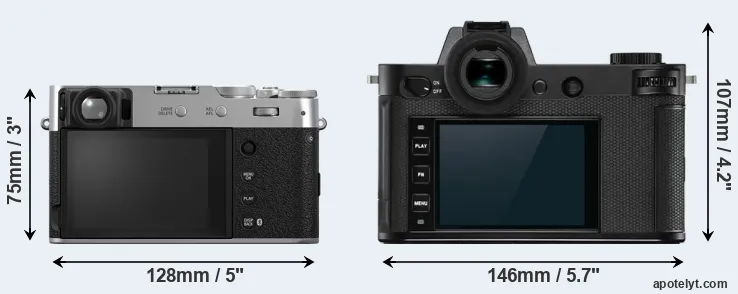 Comparison X100VI or Leica SL2-S rear