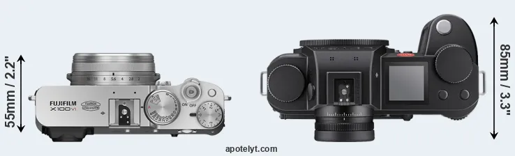 Compare X100VI versus Leica SL3-S top