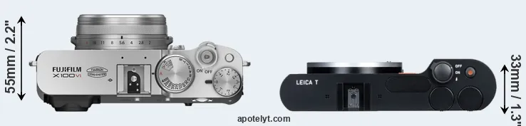 Compare X100VI versus T Typ 701 top