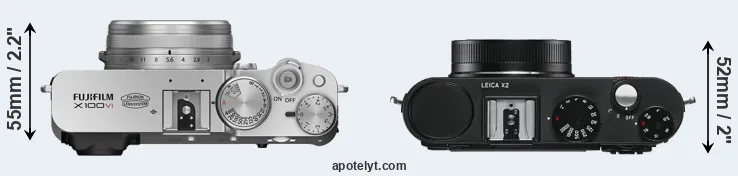 Compare X100VI versus X2 top