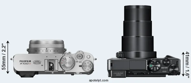 Compare X100VI versus A1000 top