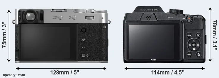 Comparison X100VI or B500 rear