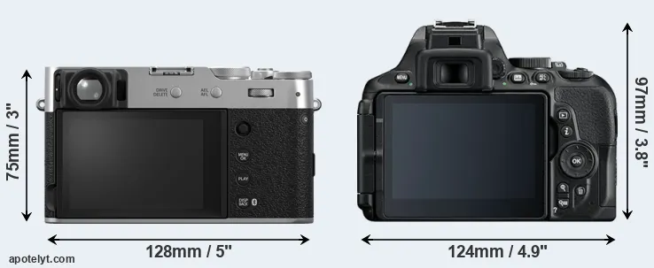 Comparison X100VI or D5600 rear