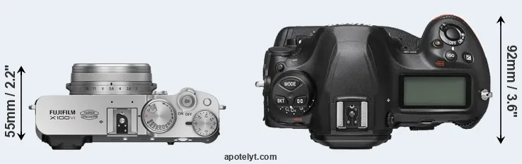 Compare X100VI versus D6 top