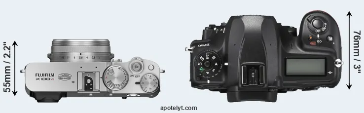 Compare X100VI versus D780 top