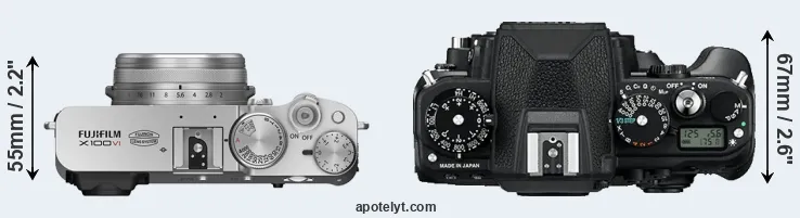 Compare X100VI versus Df top