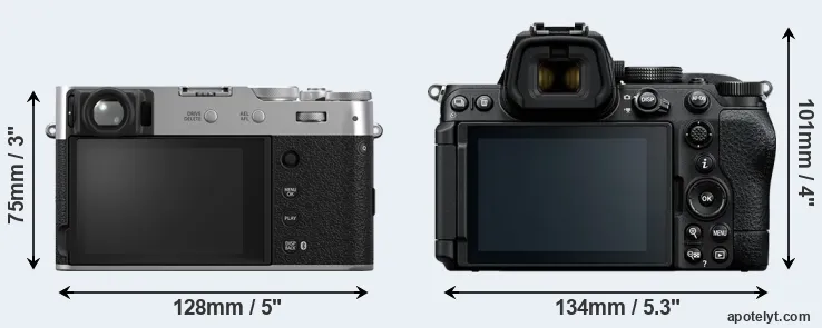 Comparison X100VI or Z5 II rear