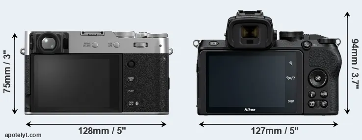 Comparison X100VI or Z50 rear