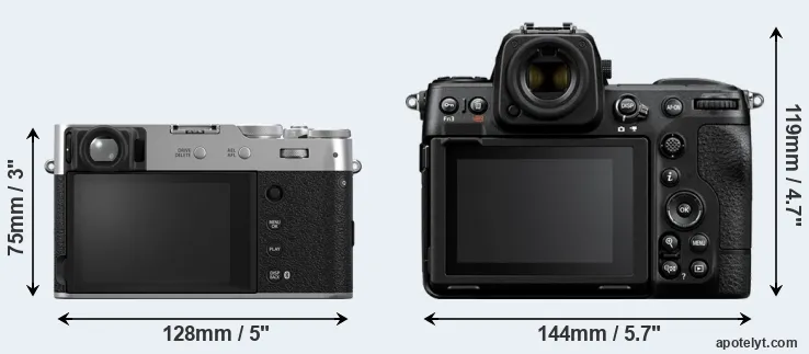Comparison X100VI or Z8 rear