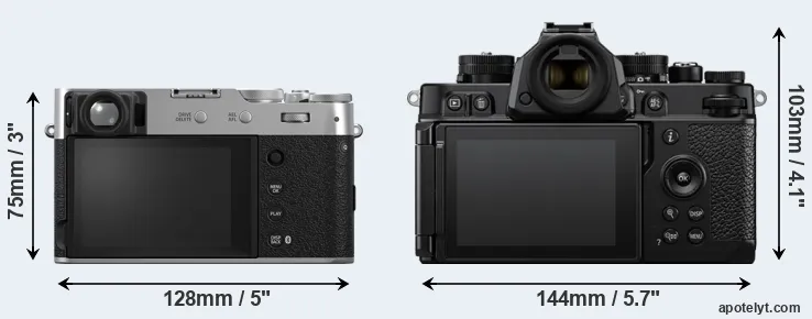 Comparison X100VI or Zf rear