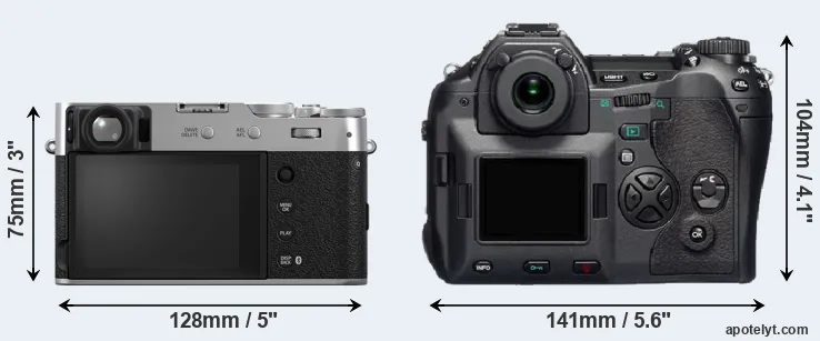 Comparison X100VI or E-1 rear