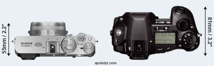 Compare X100VI versus E-1 top