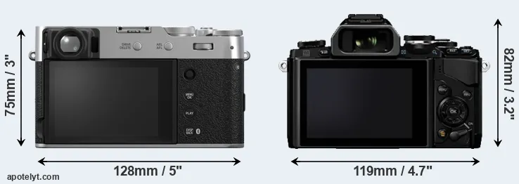 Comparison X100VI or E-M10 rear