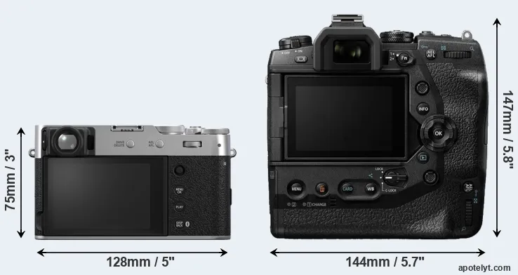 Comparison X100VI or E-M1X rear
