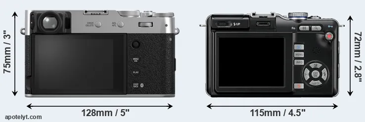 Comparison X100VI or E-PL1 rear