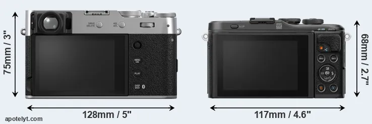 Comparison X100VI or E-PL10 rear