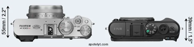 Compare X100VI versus E-PL10 top