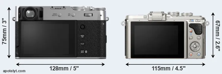 Comparison X100VI or E-PL8 rear