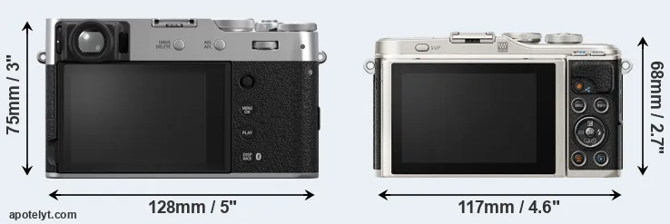 Comparison X100VI or E-PL9 rear