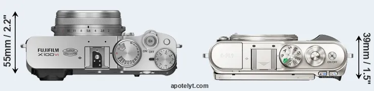 Compare X100VI versus E-PL9 top