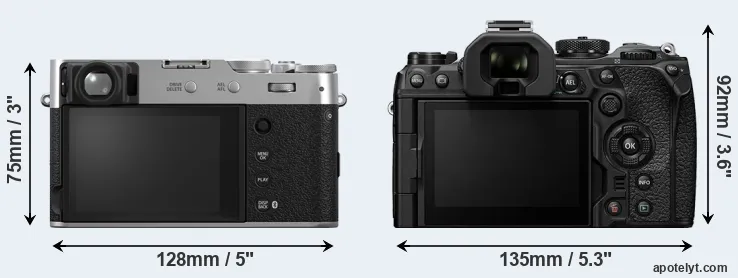 Comparison X100VI or OM-1 rear