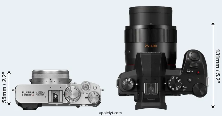 Compare X100VI versus FZ1000 II top