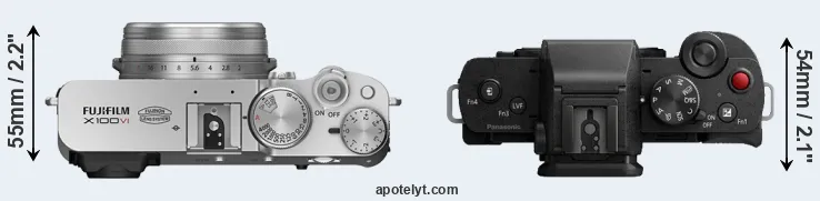 Compare X100VI versus G110 top