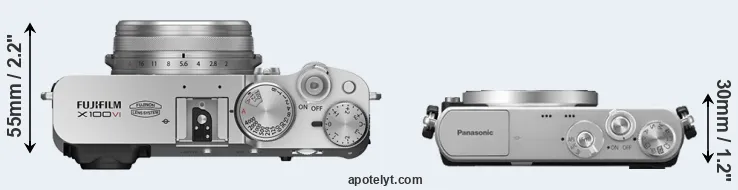 Compare X100VI versus GM1 top