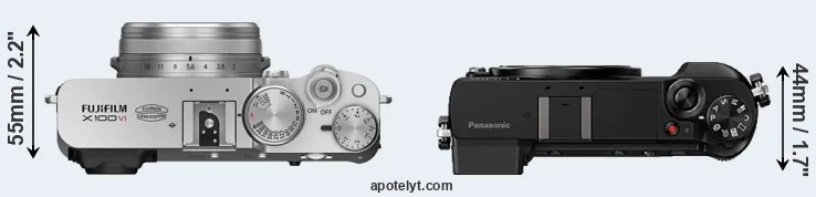 Compare X100VI versus GX80 top