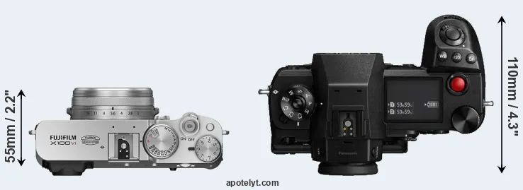 Compare X100VI versus S1H top