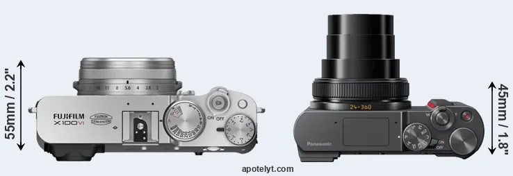 Compare X100VI versus ZS200 top