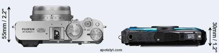 Compare X100VI versus WG-90 top