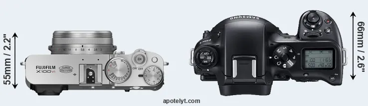 Compare X100VI versus NX1 top