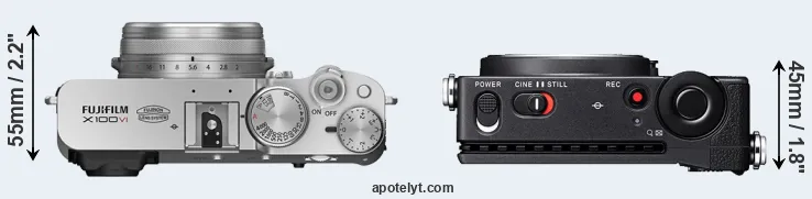 Compare X100VI versus fp L top