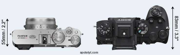 Compare X100VI versus A1 II top