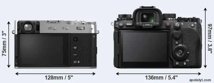 Comparison X100VI or A9 III rear