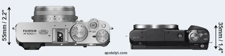 Compare X100VI versus NEX-3N top