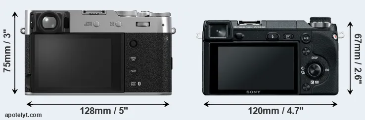 Comparison X100VI or NEX-6 rear