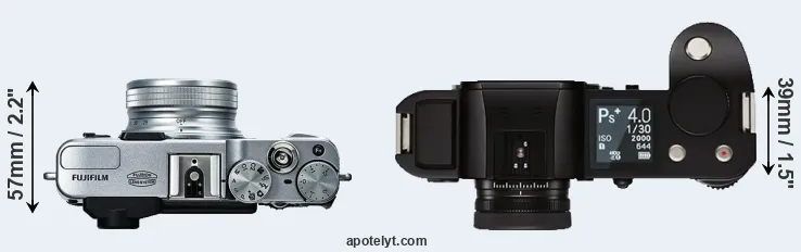 Compare X20 versus Leica SL top