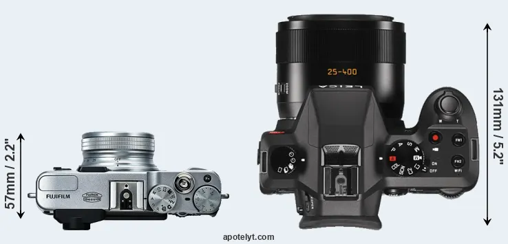 Compare X20 versus V-LUX Typ 114 top