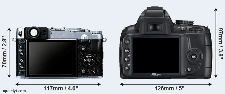 Comparison X20 or D3000 rear