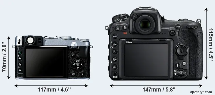 Comparison X20 or D500 rear