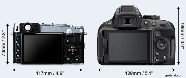 Comparison X20 or D5200 rear