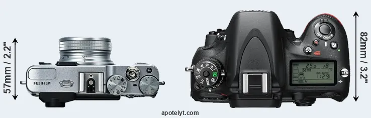 Compare X20 versus D610 top