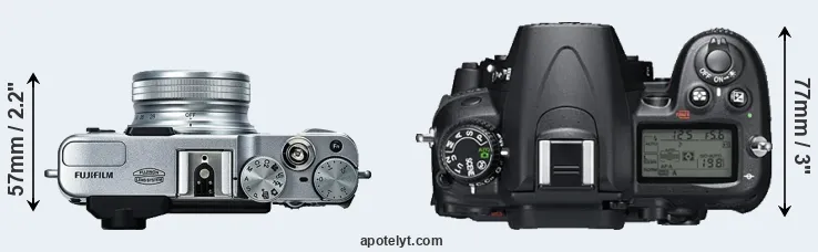 Compare X20 versus D7000 top